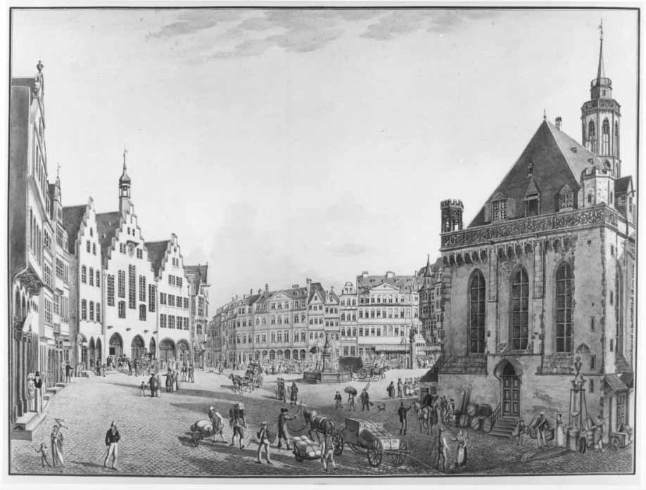 Rmer und Alte Nikolaikirche, 1822 / Klicken: Verkleinerung