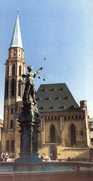 Alte Nikolaikirche, 1986/1987, Ansicht Rmerseite / Klicken: Mainseite