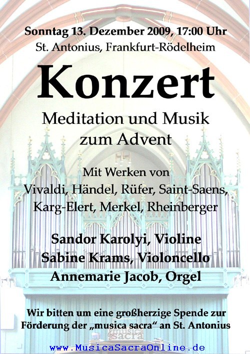 Konzert 13.12.2009, Plakat